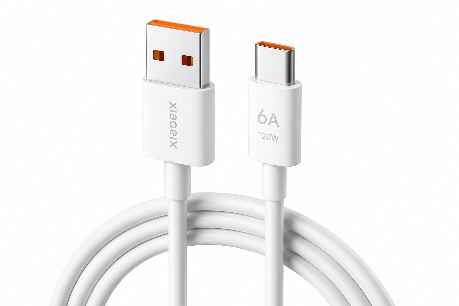کابل شارژ اورجینال شیائومی USB به Type-C مدل 6A120W